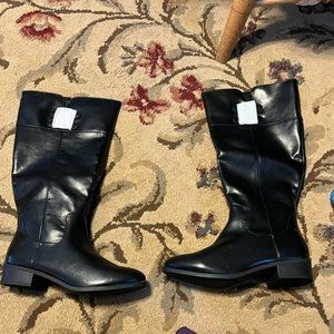 WOMEN’S SUGAR IVOE WIDE WIDTH & WIDE CALF KNEE HIGH BOOTS, 8.5W, Black NIB